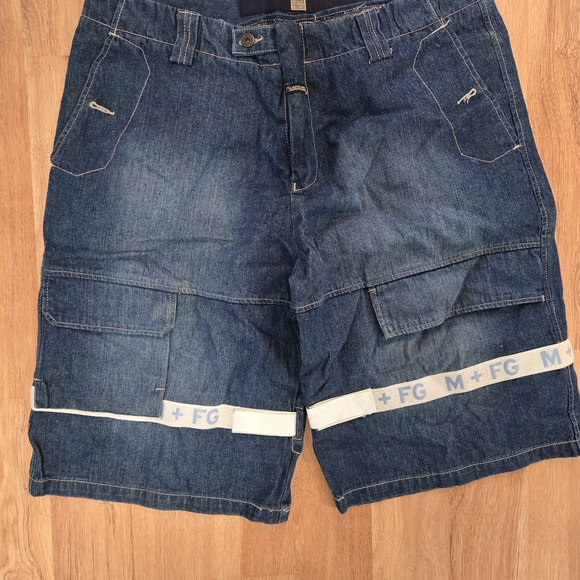 Vintage 90s Girbaud Denim Shuttle Shorts Mens Size 36 Blue Denim Skate - Picture 4 of 8